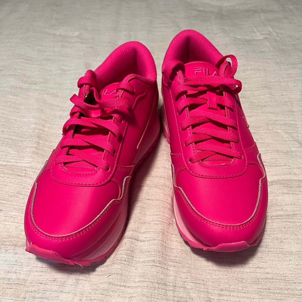 Fila Pink Orbit Stripe Women's Size 8 Sneakers. Is 8.5 but runs small.
